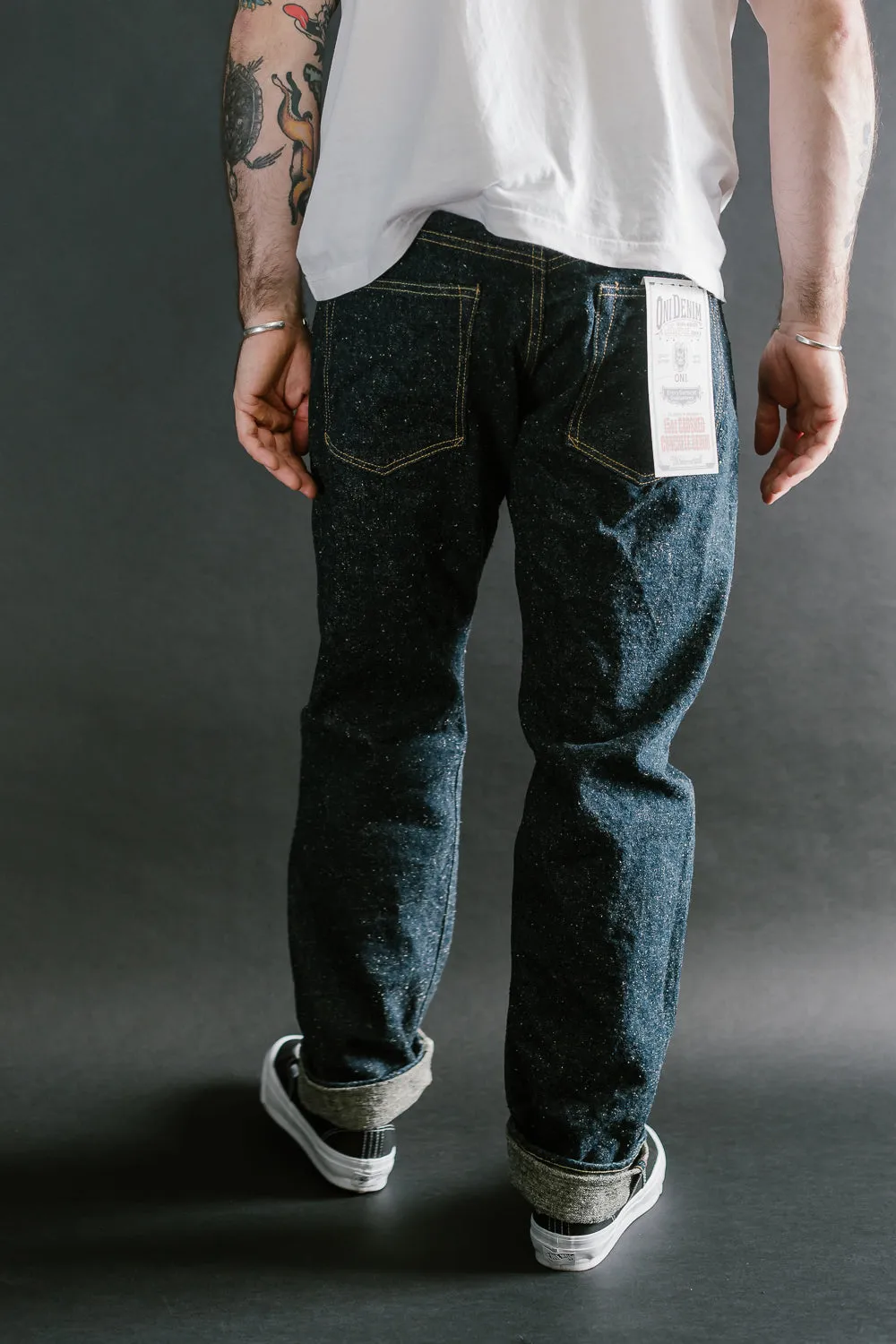 246-CCD-KB - 15oz "Crushed Concrete Kabuki" Selvedge Denim - Neat Straight