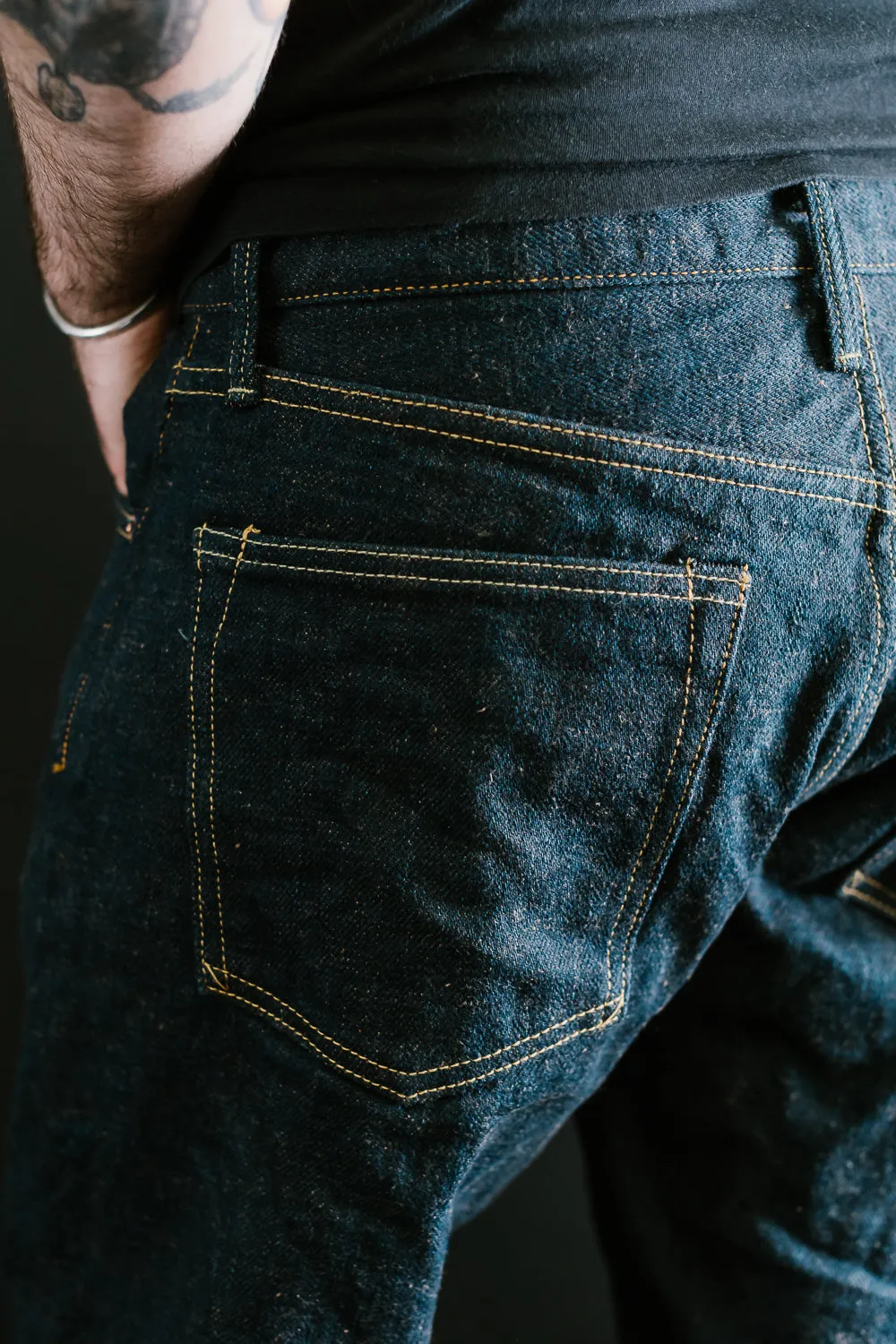 246ZR-KAKBR - 20oz "Secret Kabuki Kakishibu Brown" Selvedge Denim - Neat Straight Fit