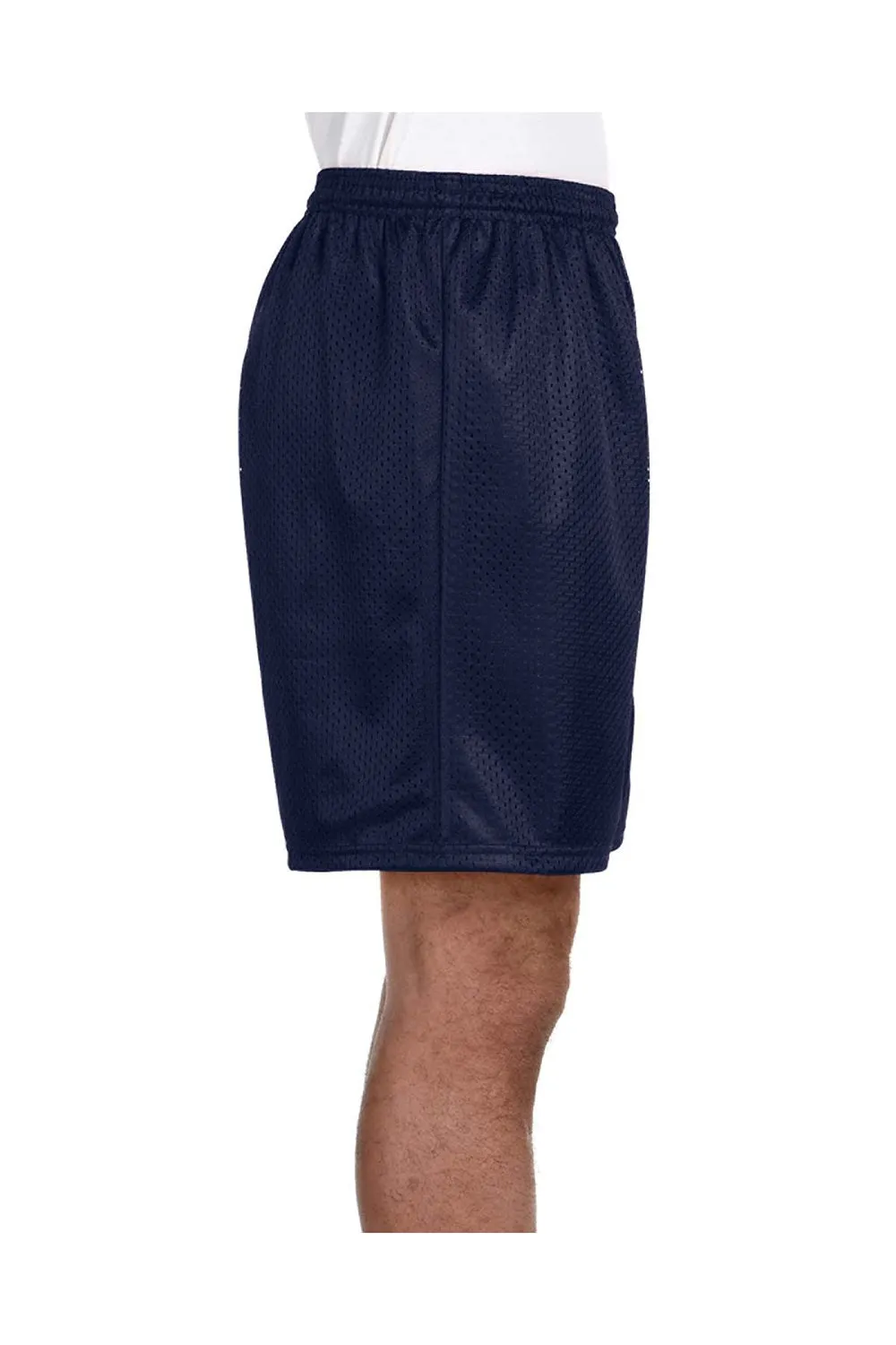 A4 Mens Moisture Wicking Mesh Shorts - Navy Blue