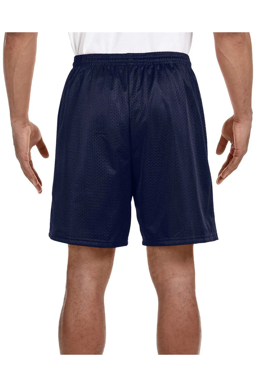 A4 Mens Moisture Wicking Mesh Shorts - Navy Blue