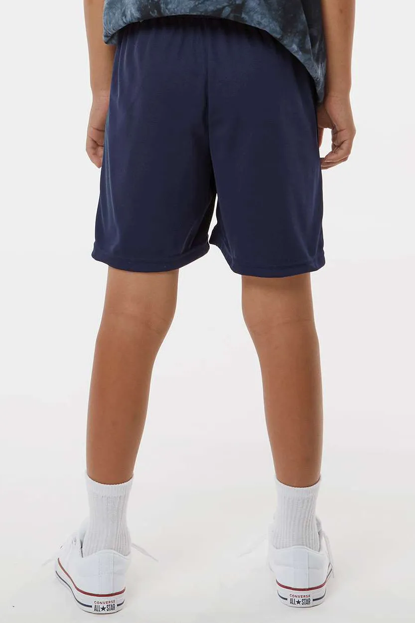 Augusta Sportswear Youth Octane Moisture Wicking Shorts - Navy Blue