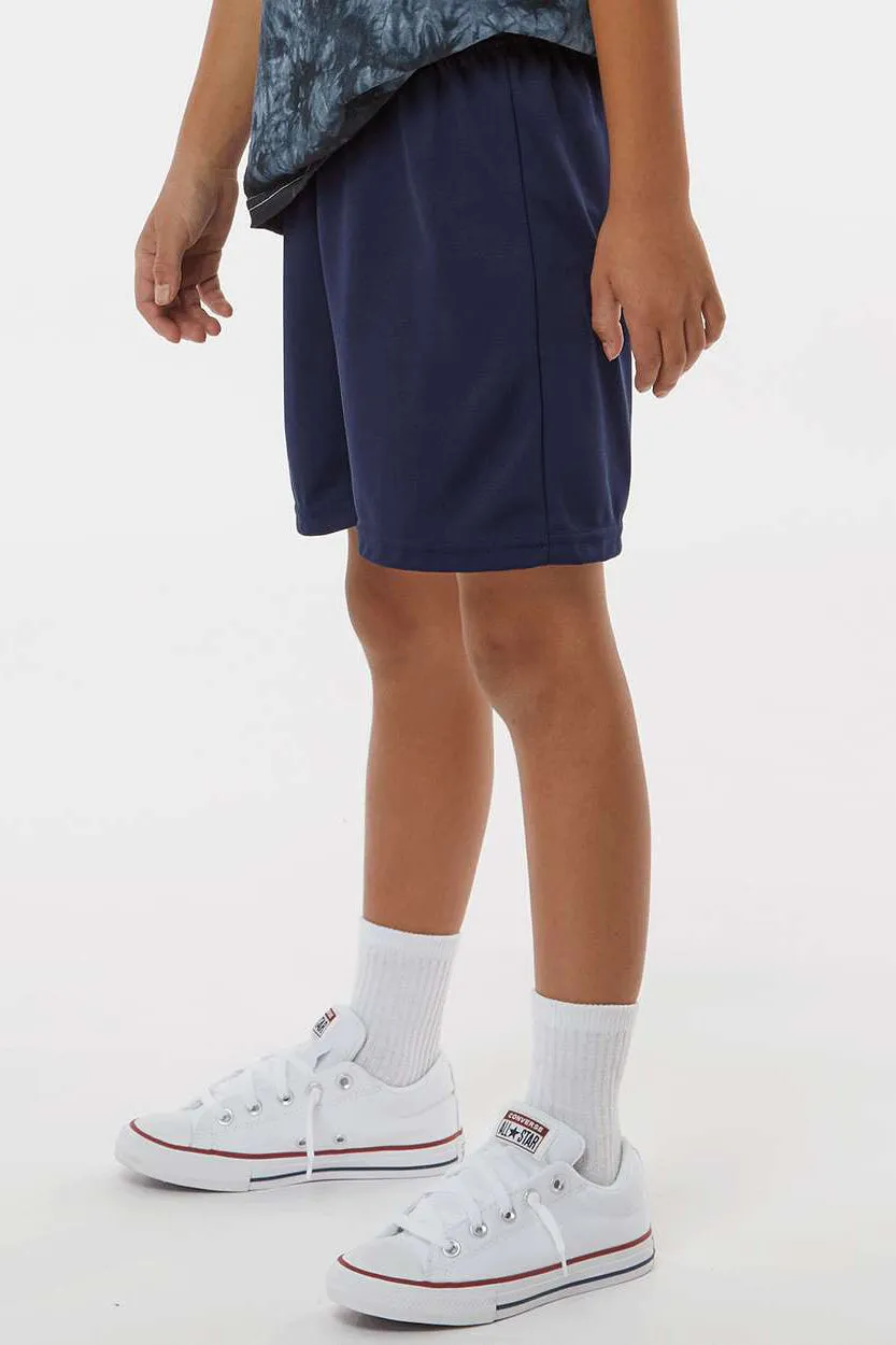 Augusta Sportswear Youth Octane Moisture Wicking Shorts - Navy Blue