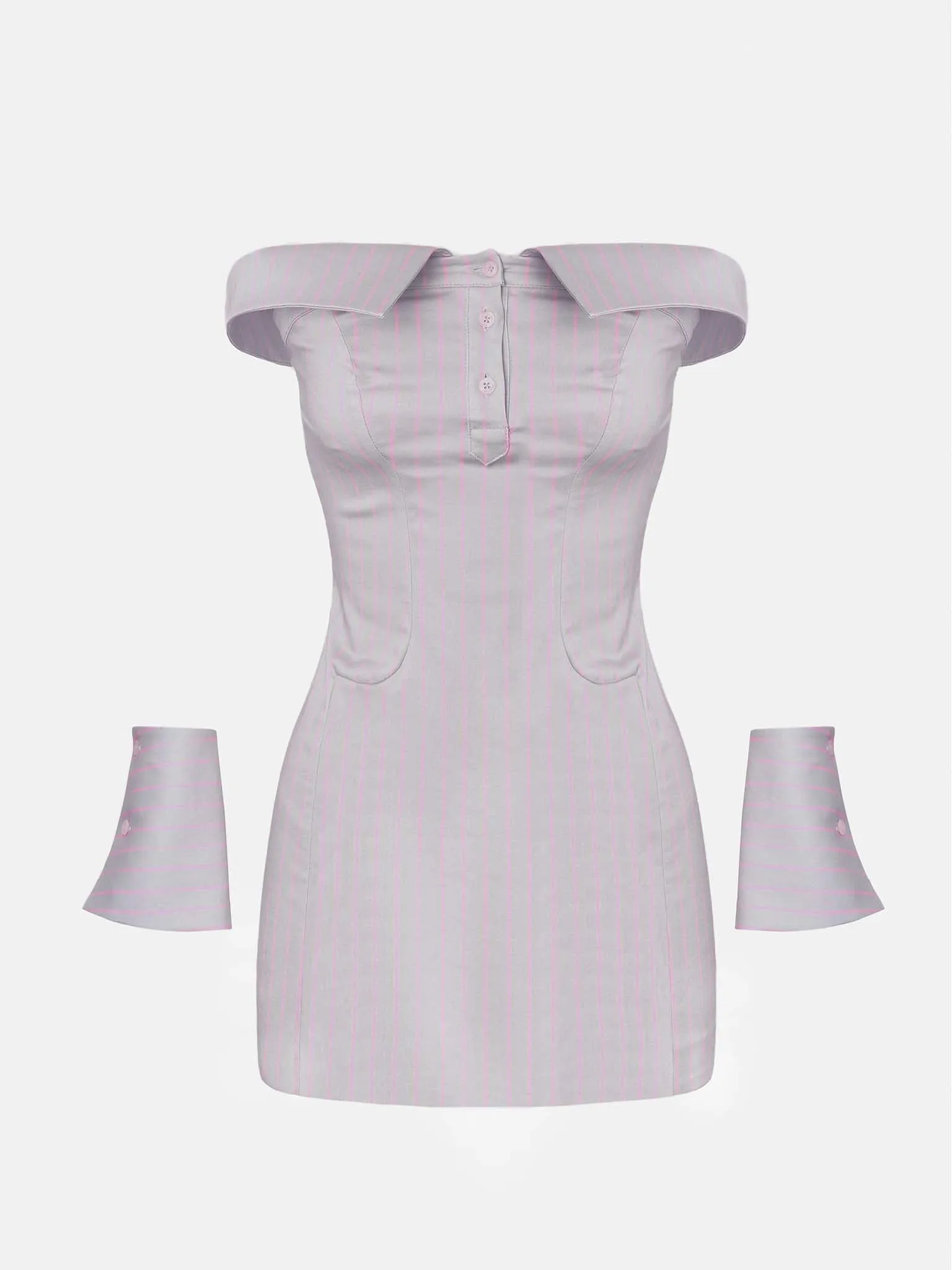 Blake Dress Grey/Pink Pinstripe