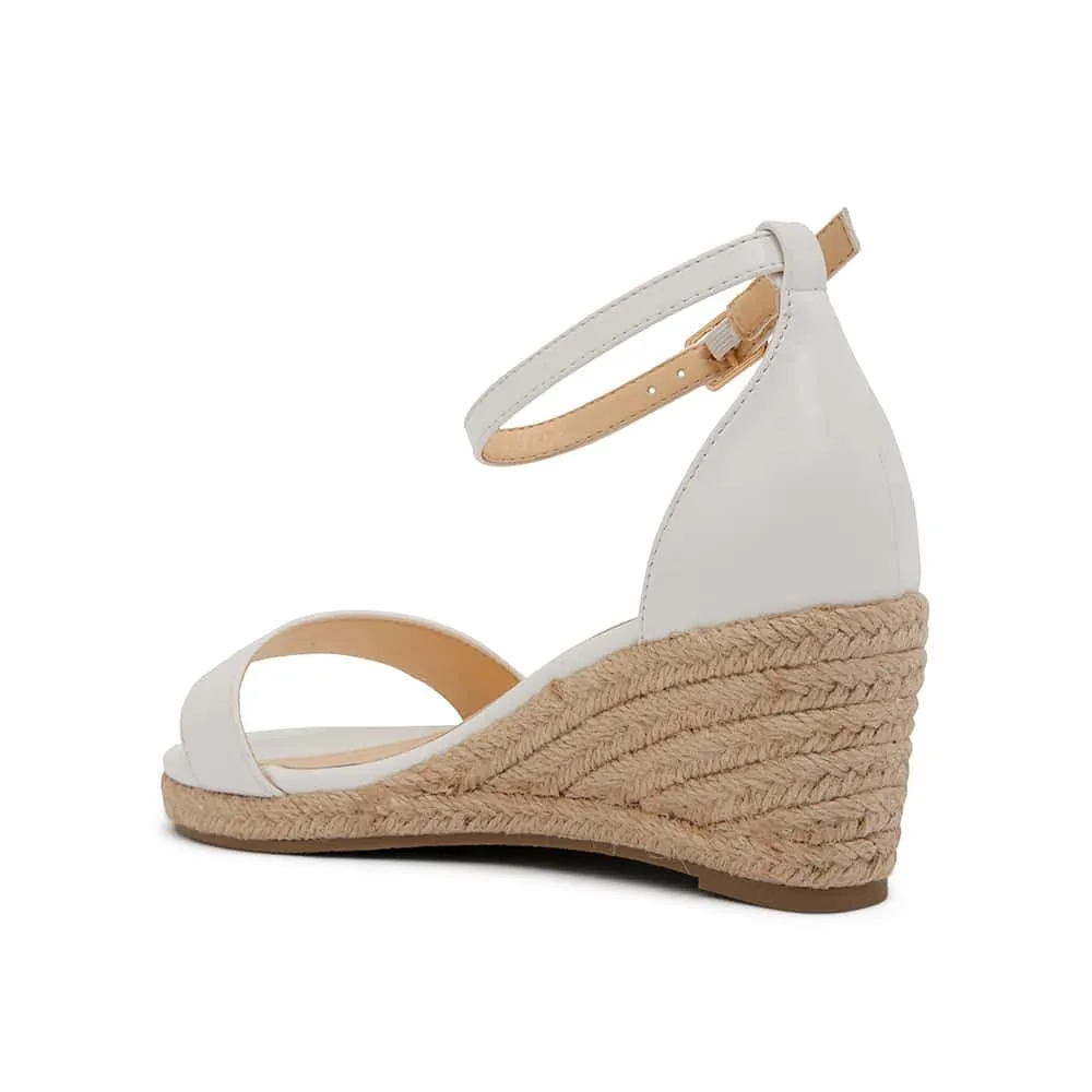 Bloom Espadrille in White Smooth