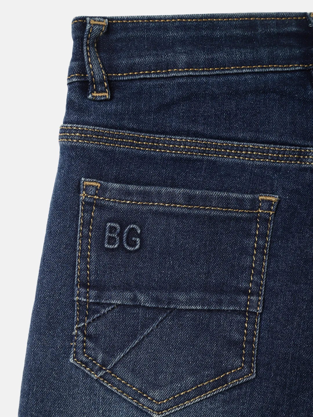 Blue Giraffe Boys Mid Blue Washed Carrot Fit Jeans