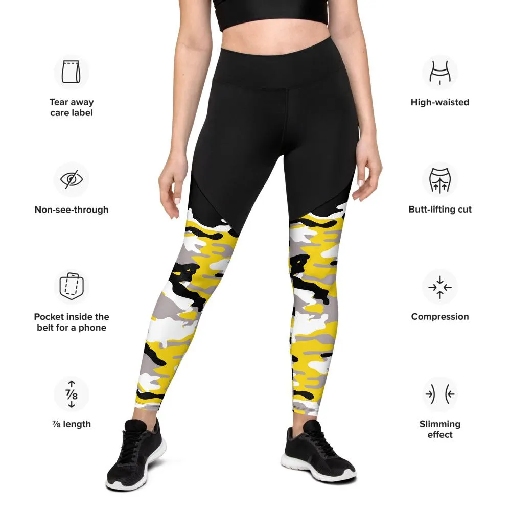 Camouflaged "BX" Compression Leggings