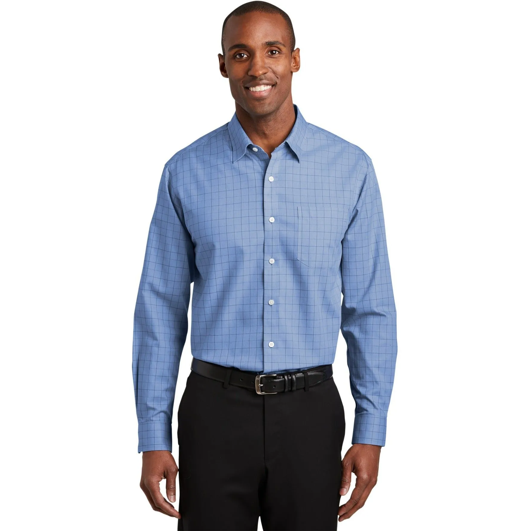 CLOSEOUT - Red House Windowpane Plaid Non-Iron Shirt