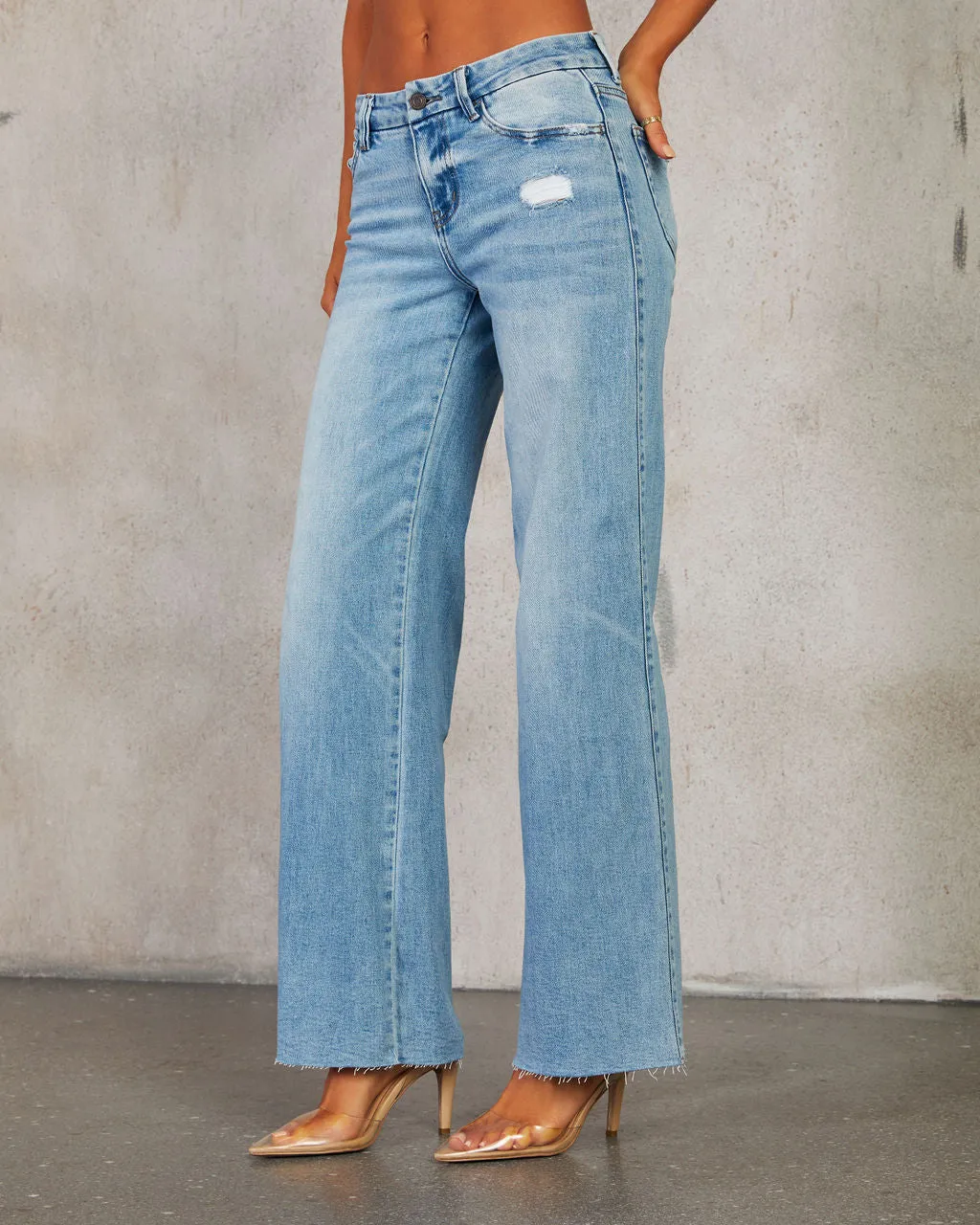 Ellison Mid Rise Wide Leg Jeans