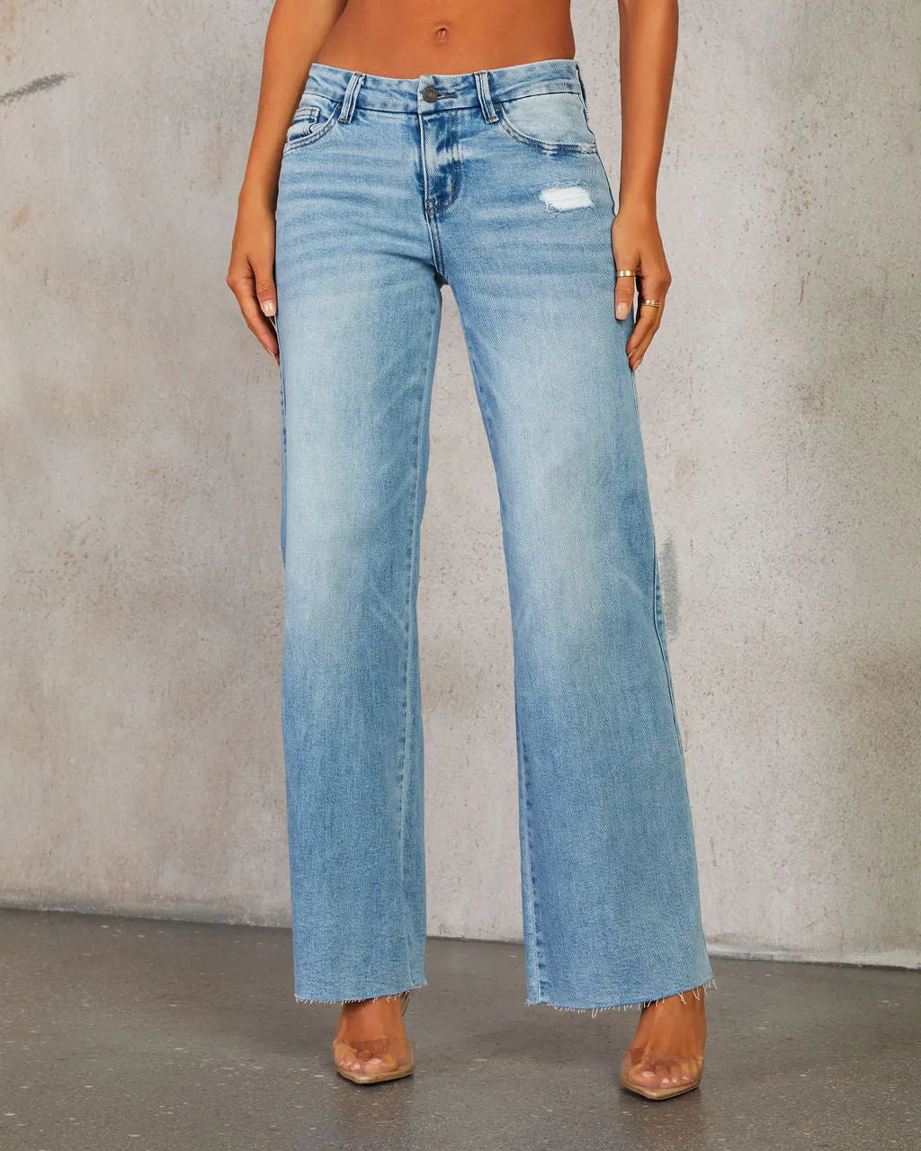 Ellison Mid Rise Wide Leg Jeans