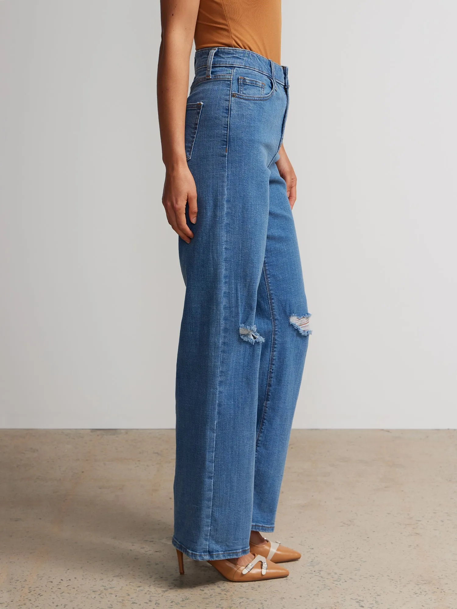 Essential High Rise Wide Leg Jeans