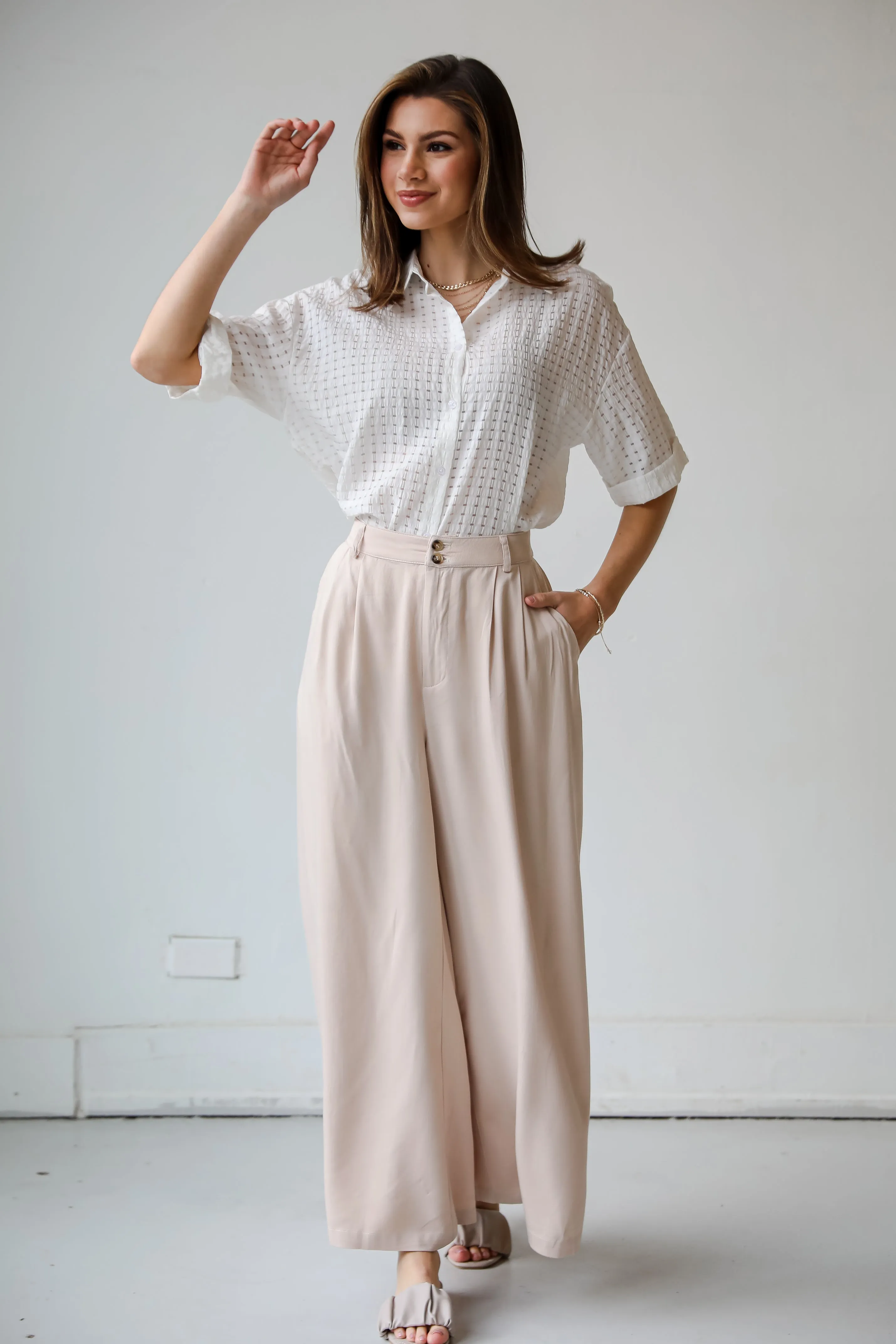 FINAL SALE - Confident Appeal Taupe Trouser Pants