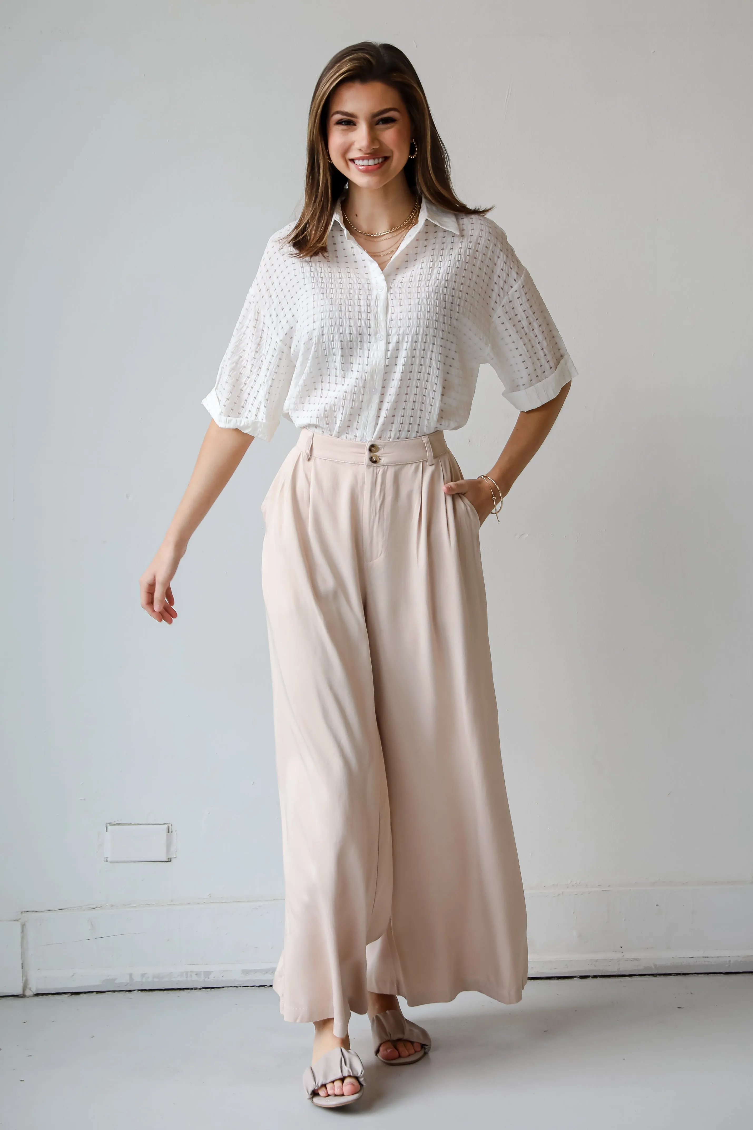 FINAL SALE - Confident Appeal Taupe Trouser Pants