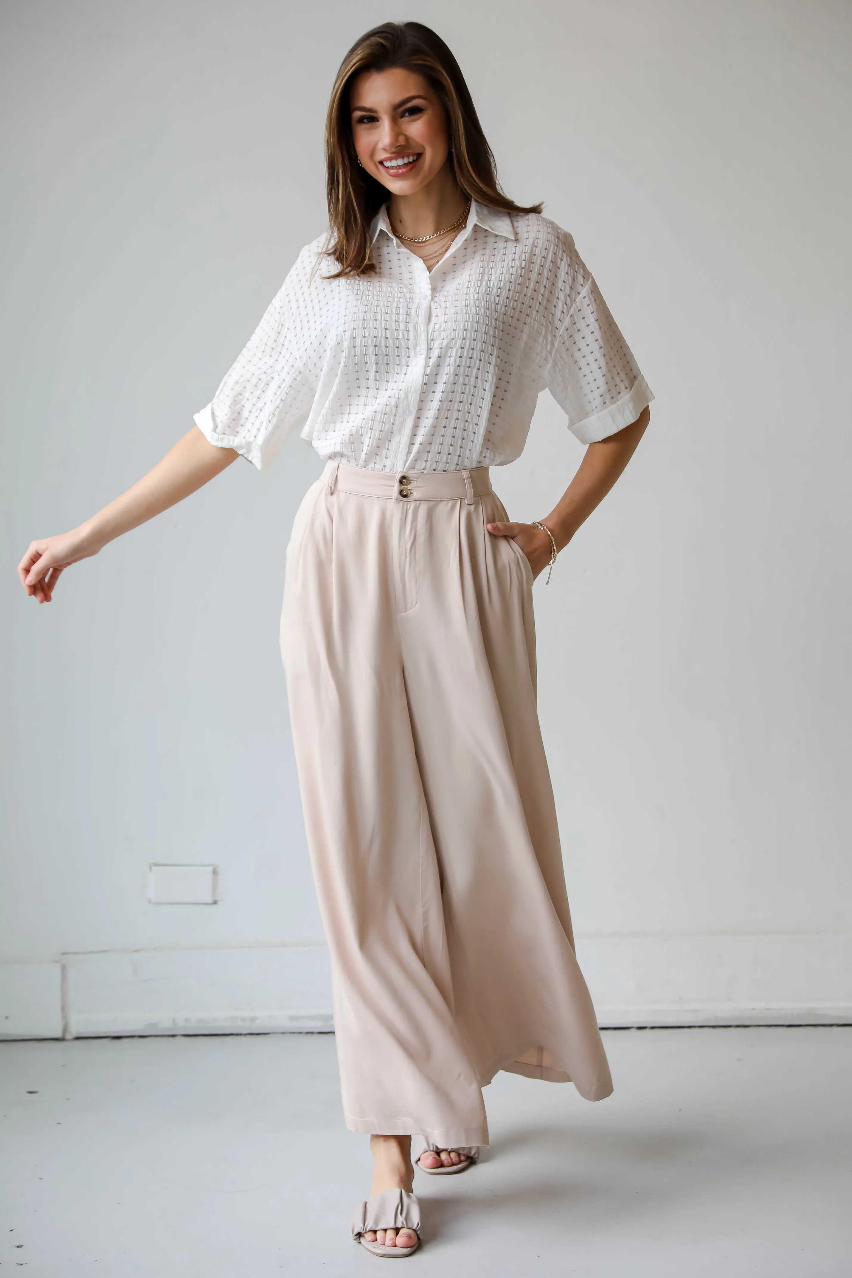 FINAL SALE - Confident Appeal Taupe Trouser Pants