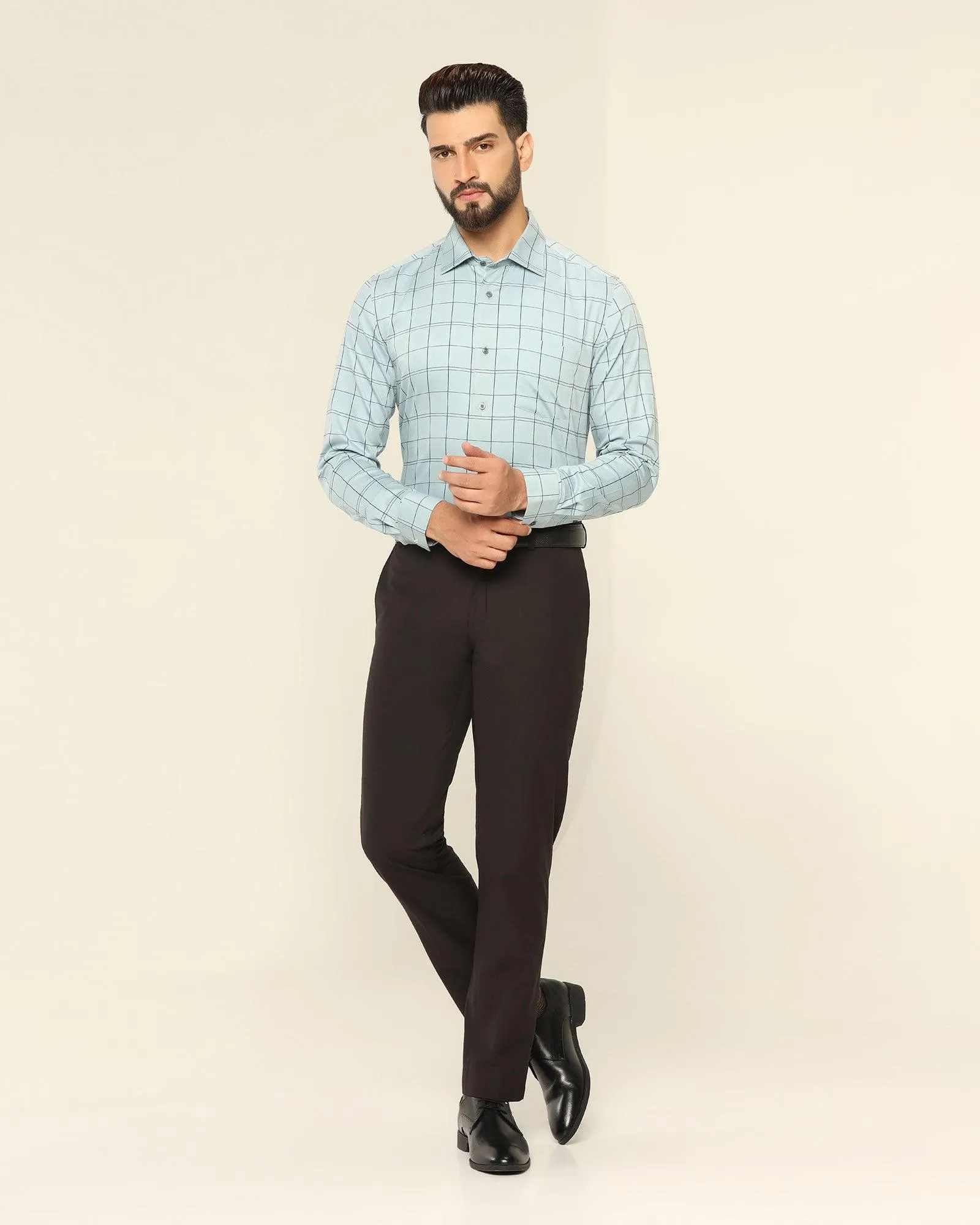 Formal Grey Check Shirt - Raul