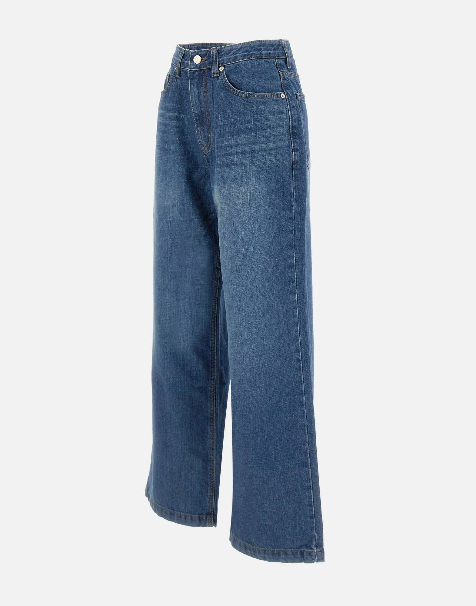 Loose Fit Cotton Denim Jeans