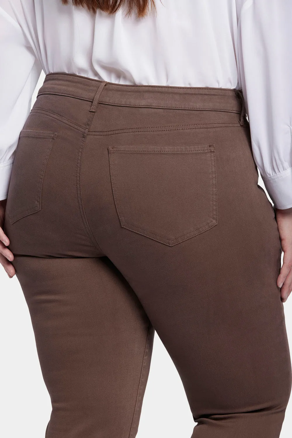 Marilyn Straight Jeans In Plus Size - Coffee Bean