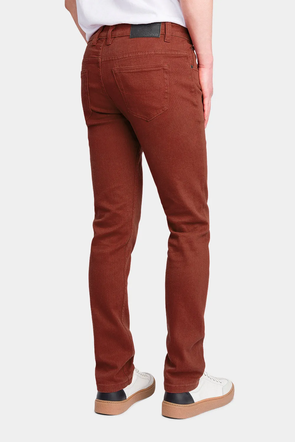 Men's Essential Skinny Fit Colored Jeans (Rust)