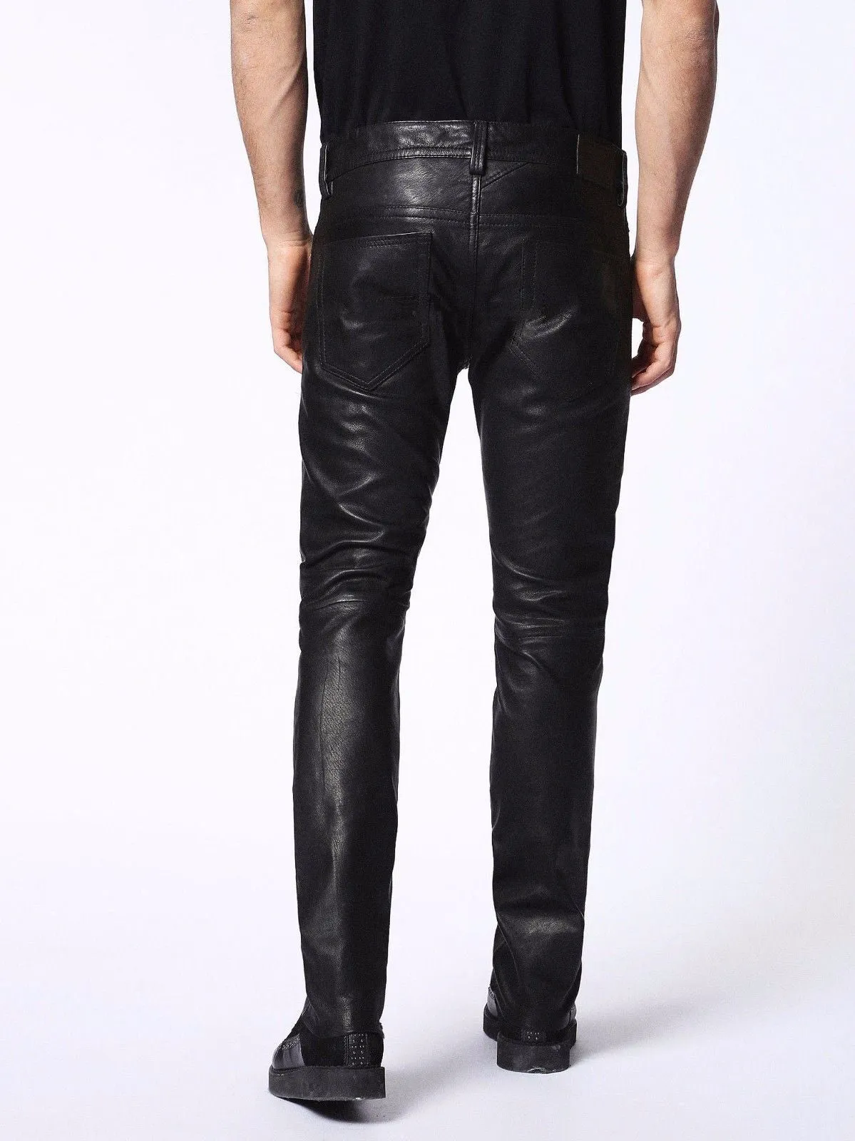 Men’s Sleek Classic Jeans Style Leather Pants MP25