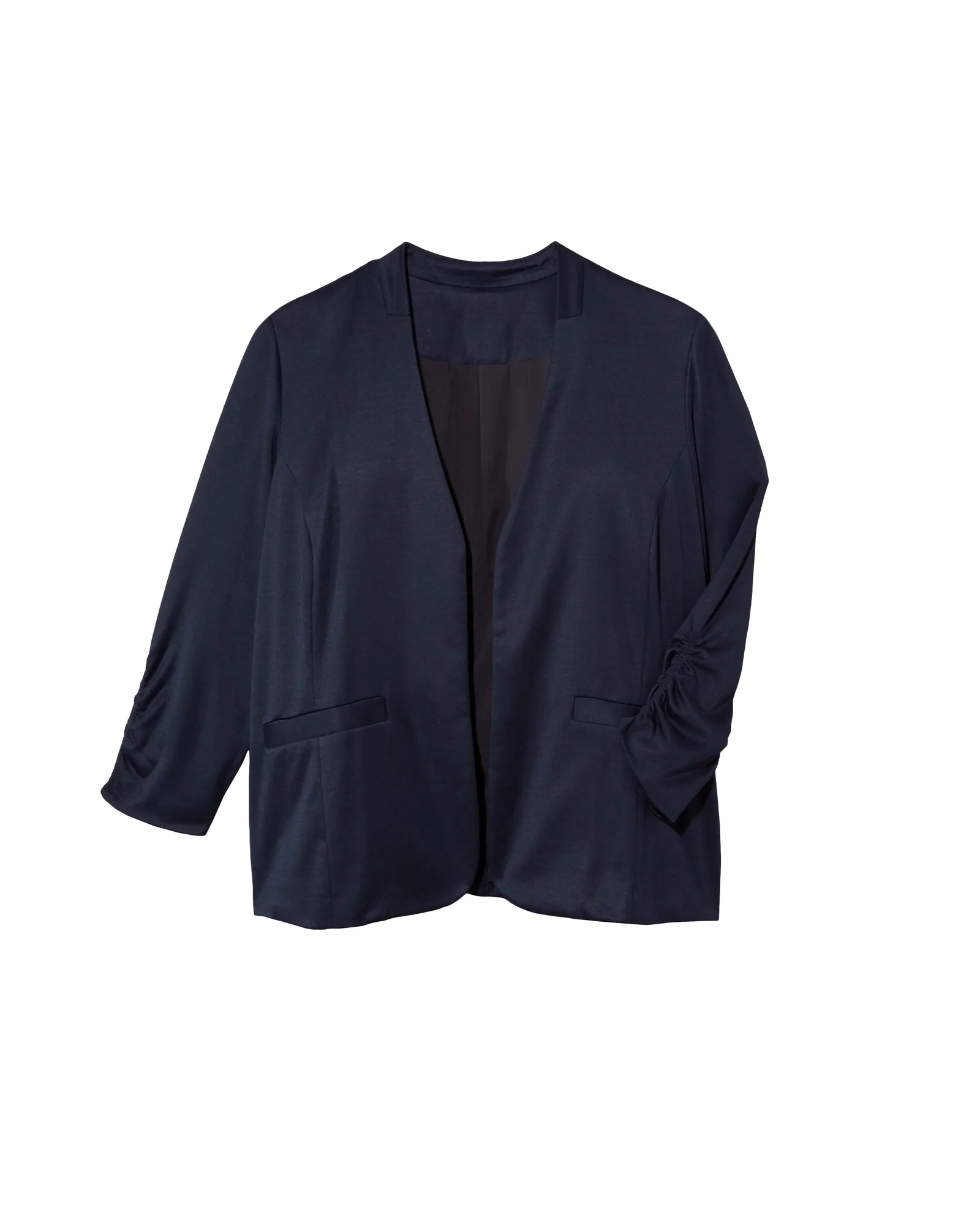 Meredith Ruched Sleeve Blazer | Navy