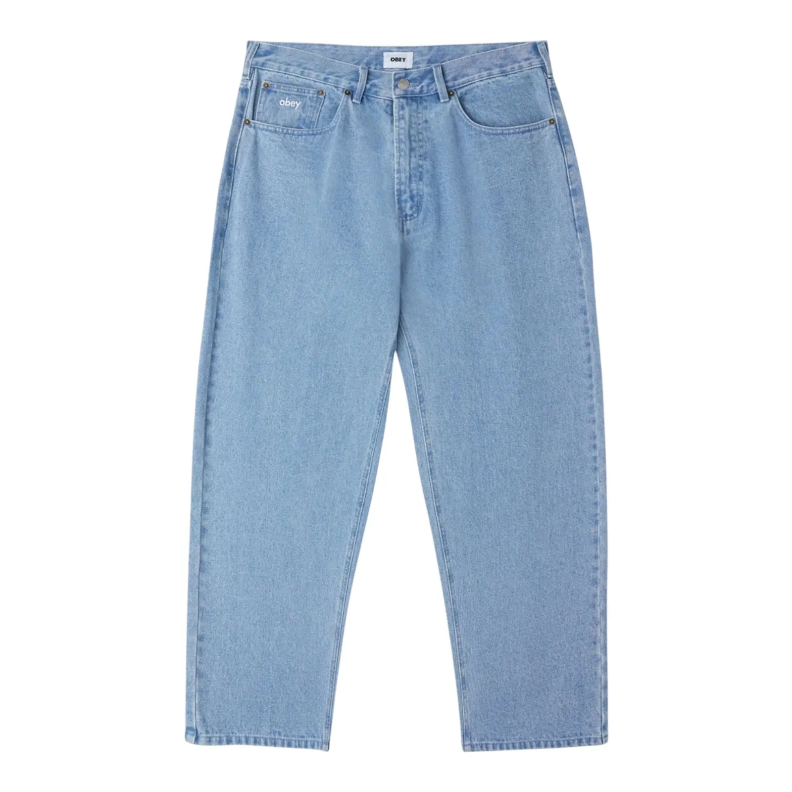 OBEY BIGWIG BAGGY DENIM LIGHT INDIGO