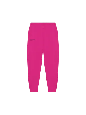 Recycled Cotton Tapered Track Pants—foxglove pink