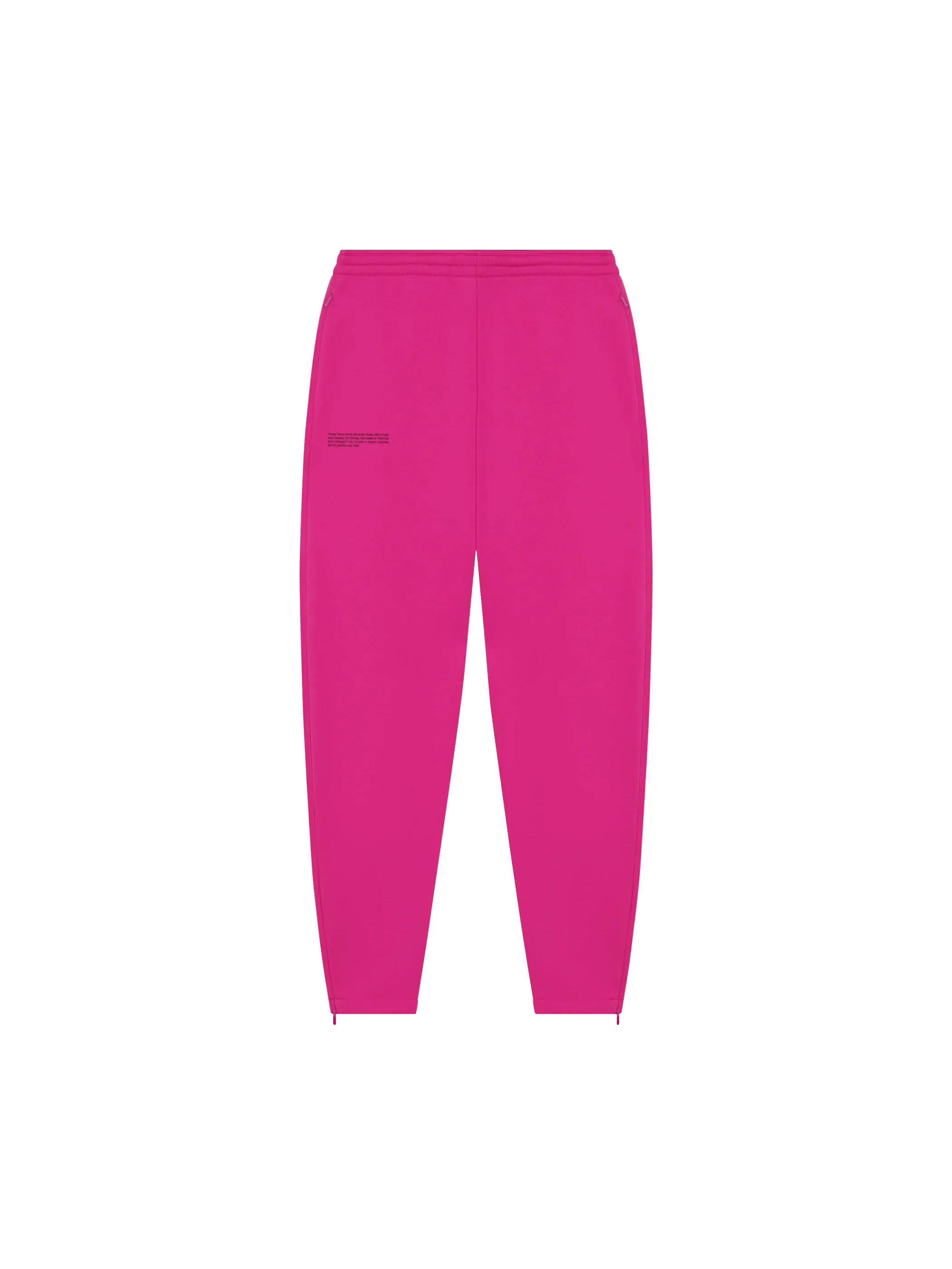 Recycled Cotton Tapered Track Pants—foxglove pink