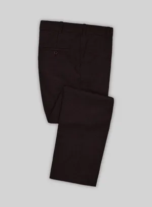 Scabal Sapphire Herringbone Wine Wool Pants