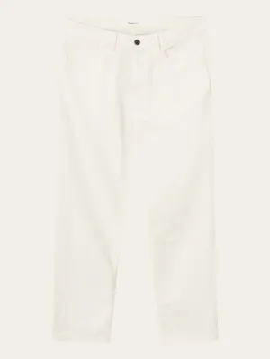 TIM tapered fit canvas 5-pocket pants - Star White