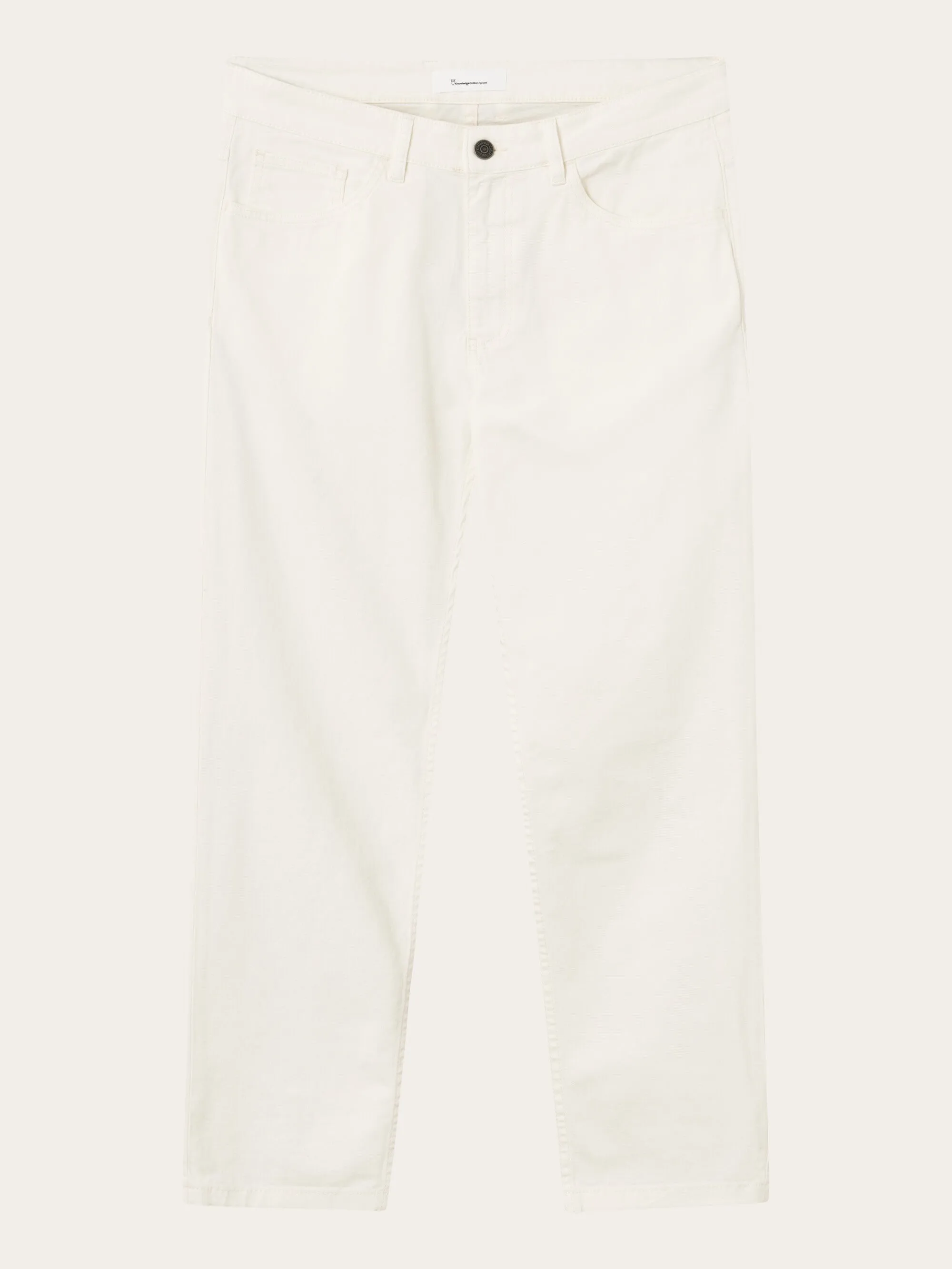 TIM tapered fit canvas 5-pocket pants - Star White