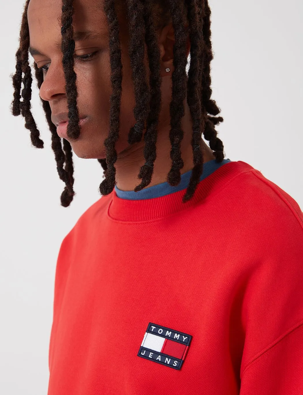 Tommy Jeans Badge Logo Sweatshirt - Deep Crimson