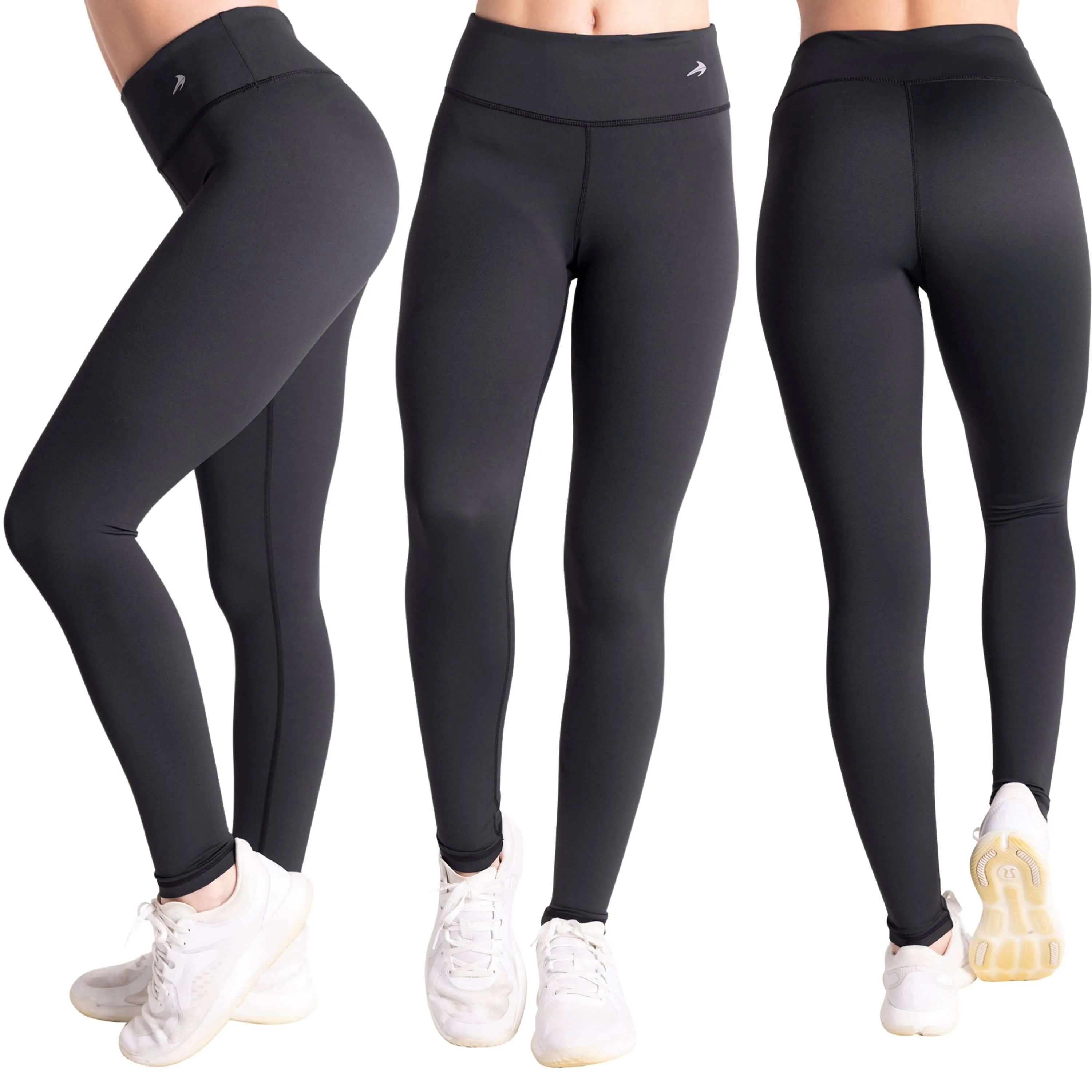 Women's Compression Leggings W/ Pockets - Carbon Gray